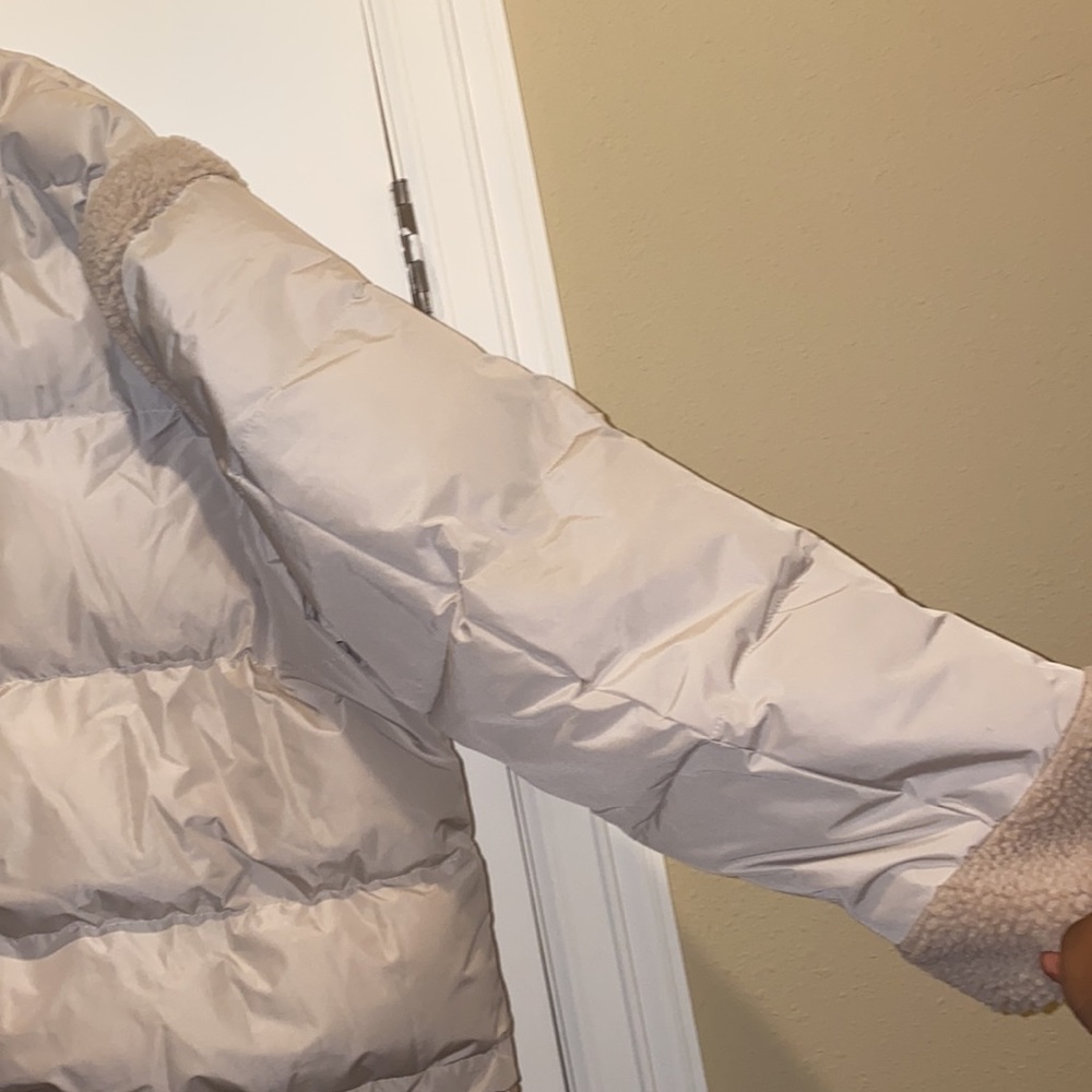 ASOS DESIGN Curve sherpa paneled puffer jacket - Picture 9 of 9